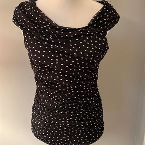 White House Black Market polka dot top. Size Medium